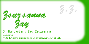 zsuzsanna zay business card